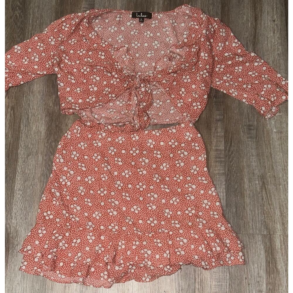 Lulus Ditsy Floral Two-Piece skirt set Women size S